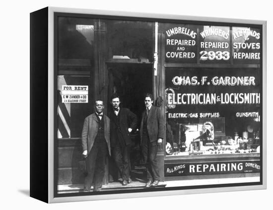 Charles F. Gardner, Electrician and Locksmith-null-Framed Stretched Canvas