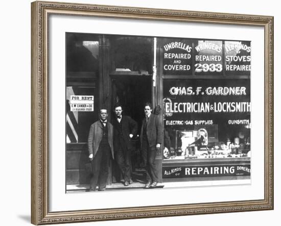 Charles F. Gardner, Electrician and Locksmith--Framed Photo