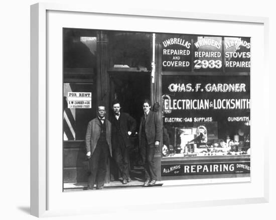 Charles F. Gardner, Electrician and Locksmith-null-Framed Photo