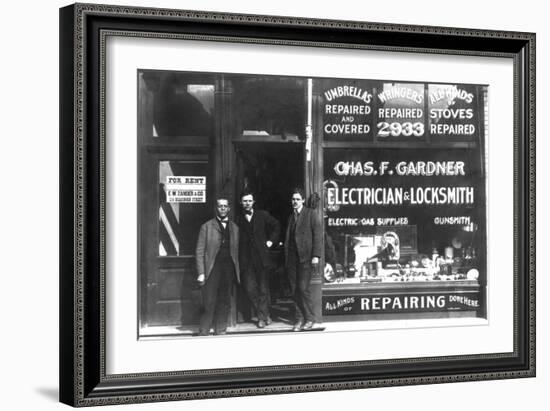 Charles F. Gardner, Electrician and Locksmith-null-Framed Art Print