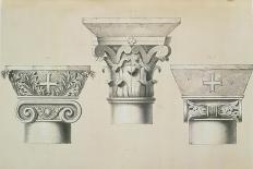 Byzantine Capitals from Columns in the Nave of the Church of St. Demetrius in Thessalonica-Charles Felix Marie Texier-Giclee Print