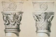 Byzantine Capitals from Columns in the Nave of the Church of St. Demetrius in Thessalonica-Charles Felix Marie Texier-Framed Giclee Print