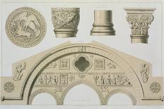 Details of a Sculptured Arch and Columns from St. Sophia's, Trebizond, Published by Day & Son-Charles Felix Marie Texier-Giclee Print