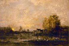 Le marais au soleil couchant (1861)-Charles-François Daubigny-Giclee Print