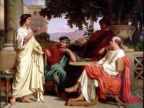 Virgil, Horace and Varius at the House of Maecenas-Charles Francois Jalabert-Framed Giclee Print