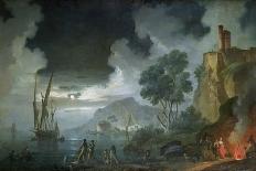 Eruption of Vesuvius by Charles Francois Lacroix De Marseille, 18th C.-Charles Francois Lacroix de Marseille-Art Print