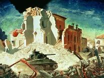Canadian Armour Passing Through Ortona, 1944-Charles Fraser Comfort-Framed Premier Image Canvas