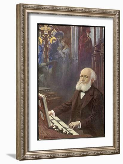 Charles Gounod French Musician and Composer Depicted Composing His Opera Faust-L. Balestrieri-Framed Art Print