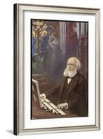 Charles Gounod French Musician and Composer Depicted Composing His Opera Faust-L. Balestrieri-Framed Art Print