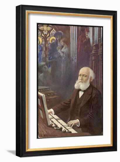 Charles Gounod French Musician and Composer Depicted Composing His Opera Faust-L. Balestrieri-Framed Art Print