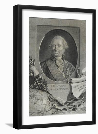 Charles Gravier (1719-1787), comte de Vergennes, ministre d'Etat des Affaires étrangères en 1774-Charles-Etienne Gaucher-Framed Giclee Print