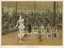Circus Clown with Five Dogs in a Circus Ring-Charles Green-Art Print