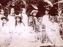 Tahitians, Tahiti, Late 1800s-Charles Gustave Spitz-Photographic Print