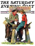 "Dude Ranchers," Saturday Evening Post Cover, July 23, 1932-Charles Hargens-Giclee Print