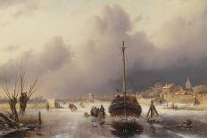 A Dutch Canal Scene, 1866-Charles-Henri-Joseph Leickert-Framed Giclee Print