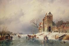 A Dutch Canal Scene, 1866-Charles-Henri-Joseph Leickert-Giclee Print