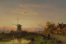 A Dutch Canal Scene, 1866-Charles-Henri-Joseph Leickert-Giclee Print