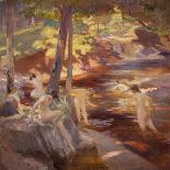 The Bathing Pool-Charles Hodge Mackie-Giclee Print