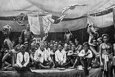 Traditional Enemies Assembled at a Peace Conference in Claudetown, Sarawak, C1899-Charles Hose-Giclee Print
