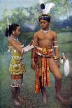 Young Iban or Sea Dayaks People in Gala Attire, Borneo, 1922-Charles Hose-Giclee Print