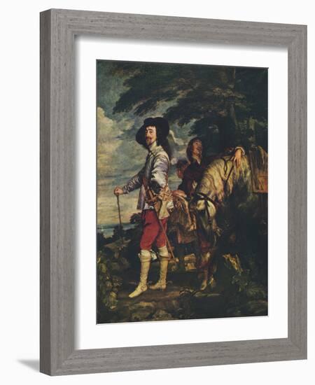 'Charles I at the Hunt', c1635-Anthony Van Dyck-Framed Giclee Print