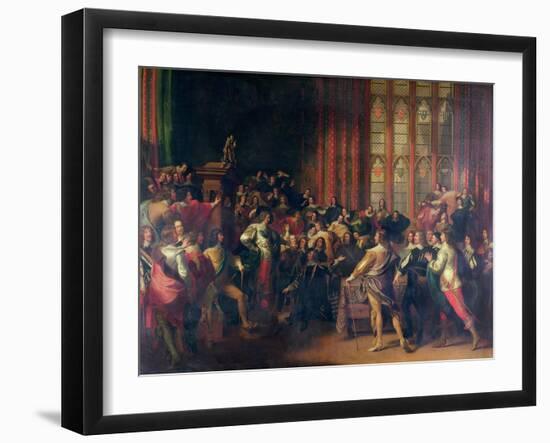 Charles I Demanding the Five Members in the House of Commons in 1642-John Singleton Copley-Framed Giclee Print
