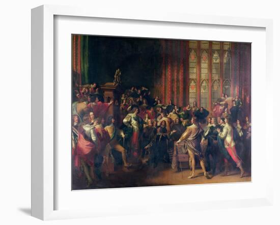 Charles I Demanding the Five Members in the House of Commons in 1642-John Singleton Copley-Framed Giclee Print