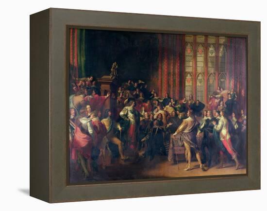 Charles I Demanding the Five Members in the House of Commons in 1642-John Singleton Copley-Framed Premier Image Canvas