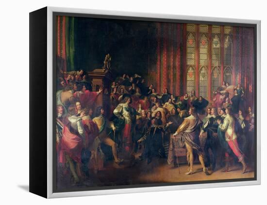 Charles I Demanding the Five Members in the House of Commons in 1642-John Singleton Copley-Framed Premier Image Canvas