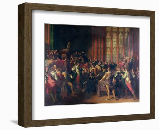 Charles I Demanding the Five Members in the House of Commons in 1642-John Singleton Copley-Framed Giclee Print