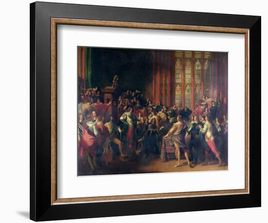 Charles I Demanding the Five Members in the House of Commons in 1642-John Singleton Copley-Framed Giclee Print