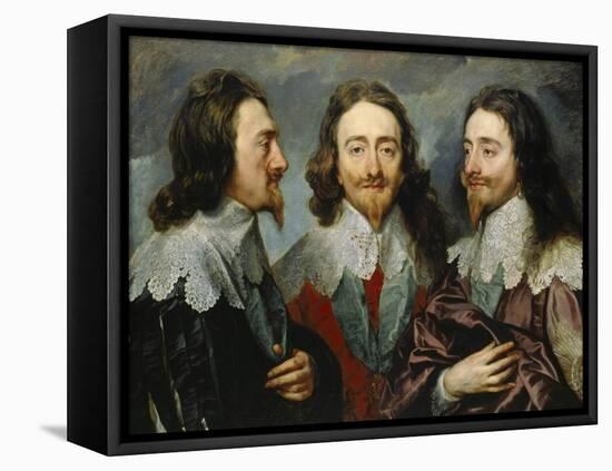 Charles I, King of England (1600-164), from Three Angles (The Triple Portrai), 1636-Sir Anthony Van Dyck-Framed Premier Image Canvas