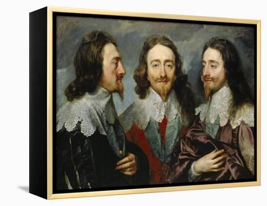 Charles I, King of England (1600-164), from Three Angles (The Triple Portrai), 1636-Sir Anthony Van Dyck-Framed Premier Image Canvas