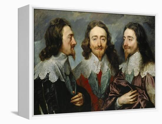 Charles I, King of England (1600-164), from Three Angles (The Triple Portrai), 1636-Sir Anthony Van Dyck-Framed Premier Image Canvas