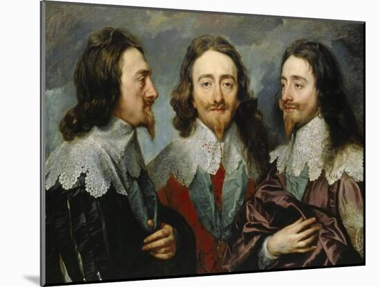 Charles I, King of England (1600-164), from Three Angles (The Triple Portrai), 1636-Sir Anthony Van Dyck-Mounted Giclee Print