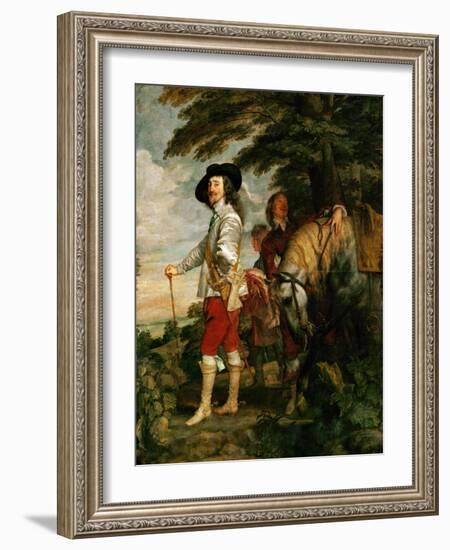 Charles I, King of England During a Hunting Party-Sir Anthony Van Dyck-Framed Giclee Print