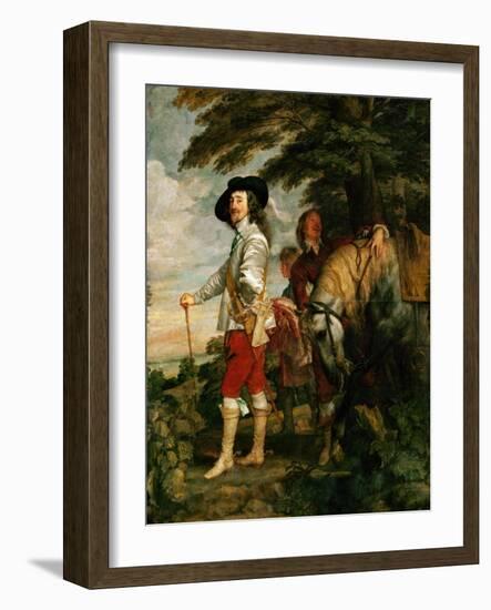 Charles I, King of England During a Hunting Party-Sir Anthony Van Dyck-Framed Giclee Print