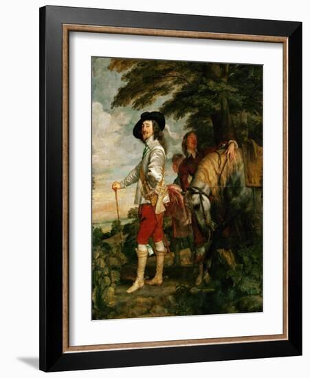 Charles I, King of England During a Hunting Party-Sir Anthony Van Dyck-Framed Giclee Print