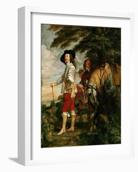 Charles I, King of England During a Hunting Party-Sir Anthony Van Dyck-Framed Giclee Print