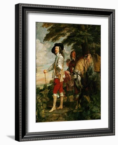 Charles I, King of England During a Hunting Party-Sir Anthony Van Dyck-Framed Giclee Print