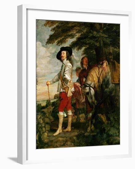 Charles I, King of England During a Hunting Party-Sir Anthony Van Dyck-Framed Giclee Print