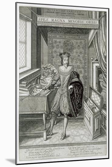 Charles I, King of Great Britain and Ireland, c1625-William Hole-Mounted Giclee Print