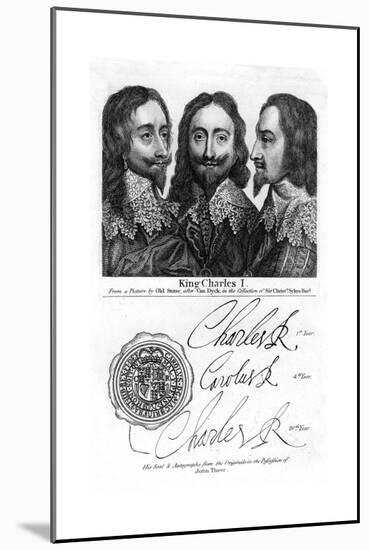 Charles I of England-Sir Anthony Van Dyck-Mounted Giclee Print