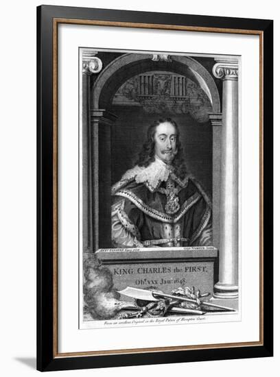 Charles I of England-George Vertue-Framed Giclee Print