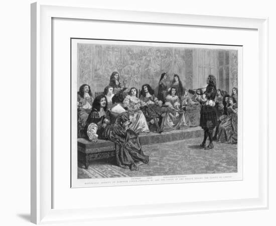 Charles II and His Court at the Palace During the Plague of London, C1665-1666-null-Framed Giclee Print