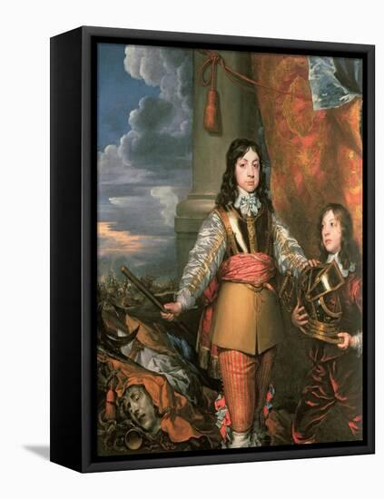 Charles II as Prince of Wales with a Page, C.1642-William Dobson-Framed Premier Image Canvas