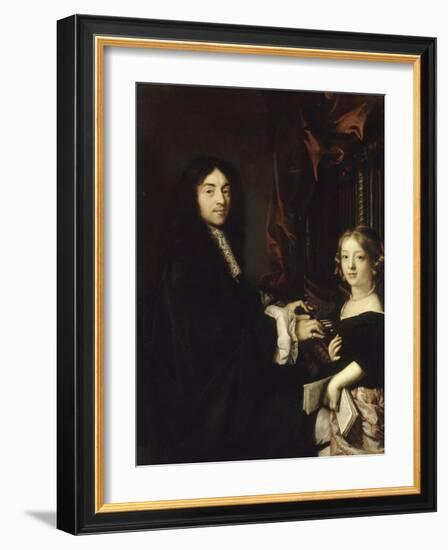 Charles II Couperin (1638-1679), organiste, et la fille de Claude Lefebvre-Claude Lefebvre-Framed Giclee Print