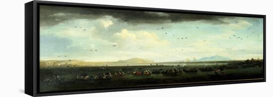 Charles III of Bourbons Hunting Coots on Lake Patria, Southern Italy-Claude Joseph Vernet-Framed Stretched Canvas