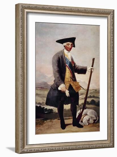 Charles III of Spain (1716-1788). King of Spain and De Spanish Indies from 1759-1788. Portrait by G-Francisco de Goya-Framed Giclee Print