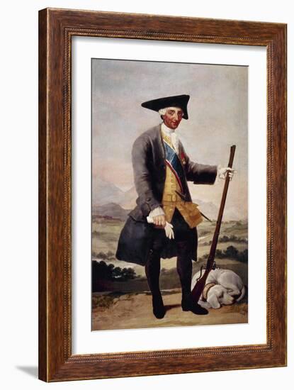 Charles III of Spain (1716-1788). King of Spain and De Spanish Indies from 1759-1788. Portrait by G-Francisco de Goya-Framed Giclee Print